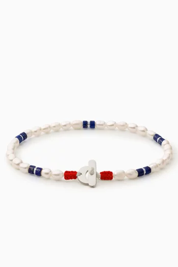 Cash Lapis Bracelet in Sterling Silver