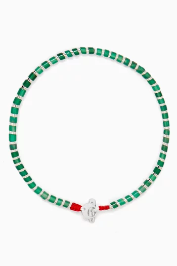 سوار كاتو مرصع بحجر العقيق فضة إسترلينية