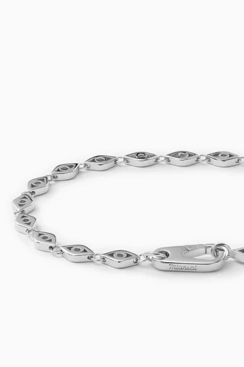 Mati Eye Chain Bracelet in Sterling Silver