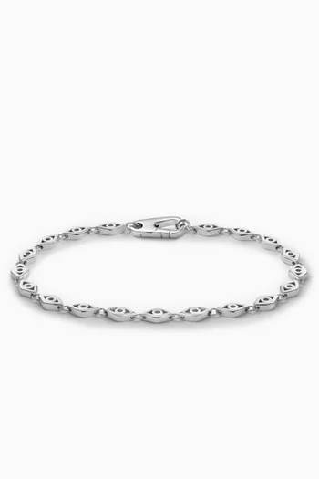 Mati Eye Chain Bracelet in Sterling Silver