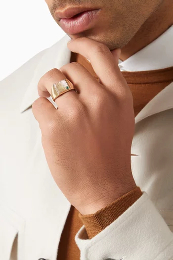 Luma Agate Ring in 14kt Gold Vermeil