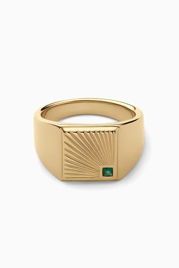 Luma Agate Ring in 14kt Gold Vermeil
