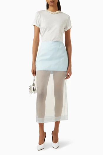 Crush Embellished T-shirt in Linen