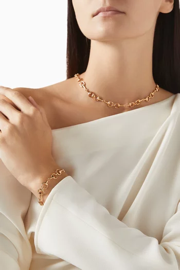 The Horsebit Necklace in 18kt Gold-plated Brass