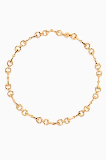 The Horsebit Necklace in 18kt Gold-plated Brass
