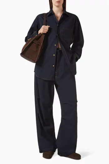 Anne Tailored Shirt in Wool Blend