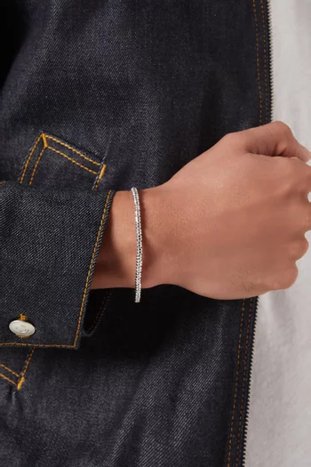 سوار سانتوريني فضة إسترلينية مطلية بالروديوم