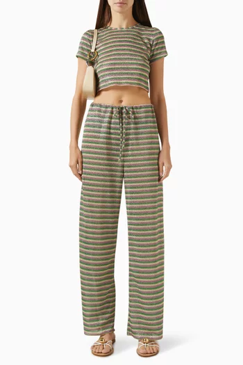 Lolita Striped Pants in Lurex