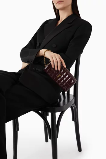 Cassandre Matelassé Carré Pouch in Patent Leather