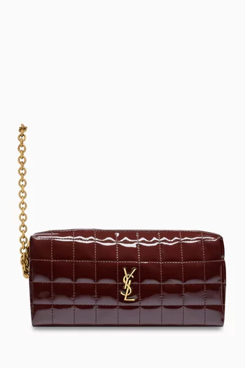Cassandre Matelassé Carré Pouch in Patent Leather