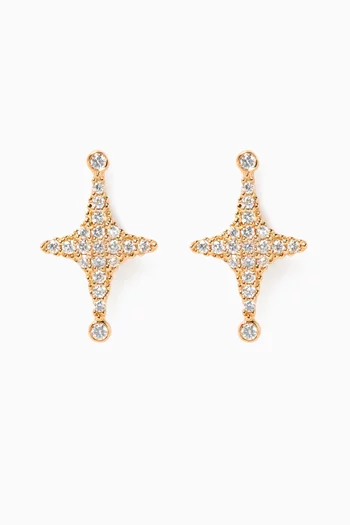 Aurora Diamond Stud Earrings in 18kt Yellow Gold