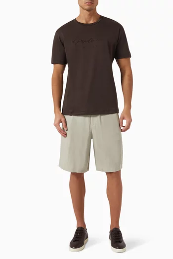 Drawstring Bermuda Shorts in Cupro