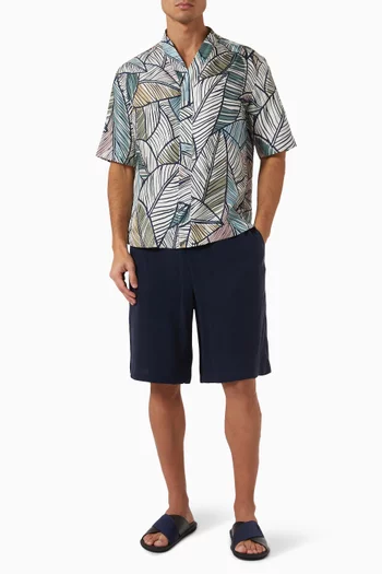 Drawstring Bermuda Shorts in Cupro