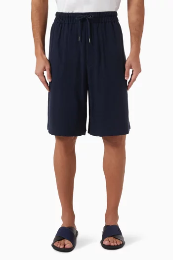 Drawstring Bermuda Shorts in Cupro