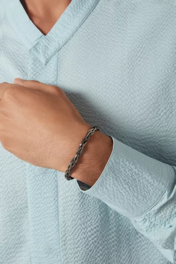 Braided Chain Bracelet in Metal