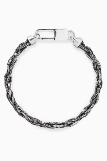 Braided Chain Bracelet in Metal
