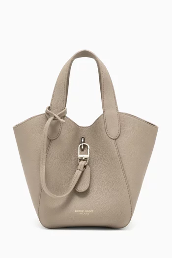 Small Hobo Bag in Grained Leather