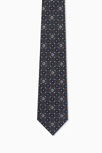 Woven GA Logo Tie in Silk