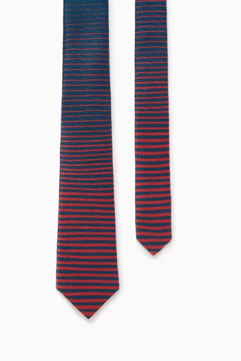 Diagonal Stripes Tie in Silk