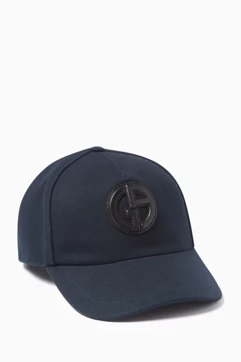 Logo-patch Baseball Cap in Cotton-canvas