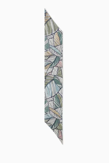 Abstract-print Scarf in Silk