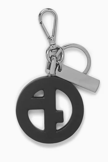 Logo Keyring in Nappa Leather