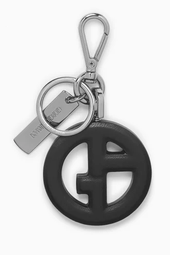 Logo Keyring in Nappa Leather
