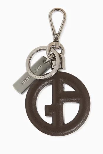 Logo Keyring in Nappa Leather