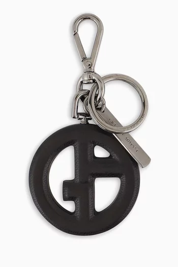 Logo Keyring in Nappa Leather