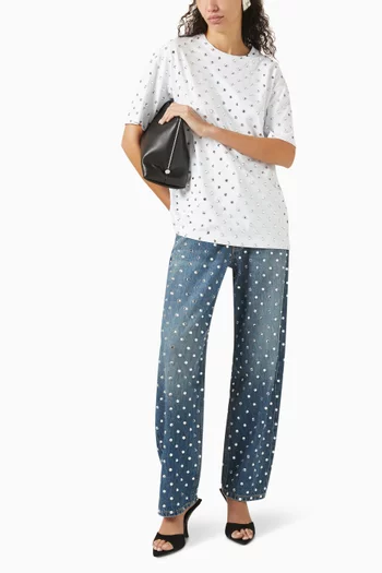 Crystal-embellished Oversized T-shirt