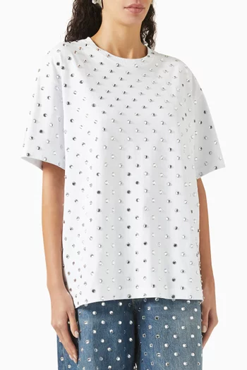 Crystal-embellished Oversized T-shirt