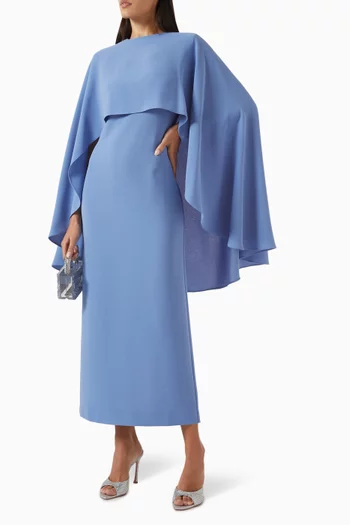 Cape Midi Dress