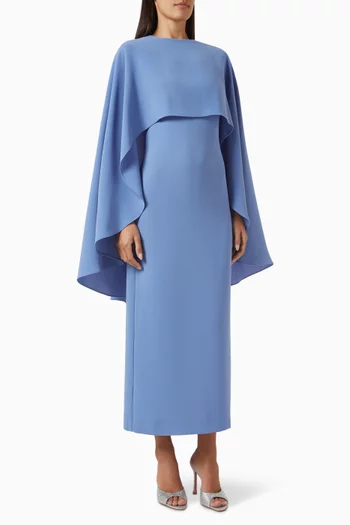 Cape Midi Dress