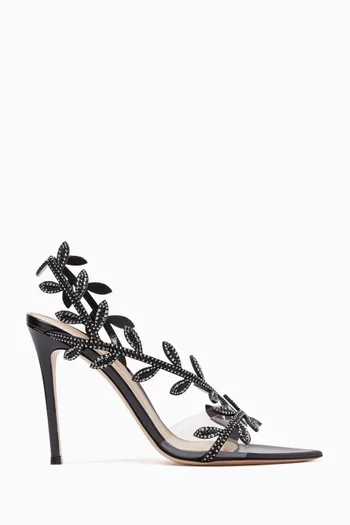 Flavia 105 Sandals in Plexi & Suede