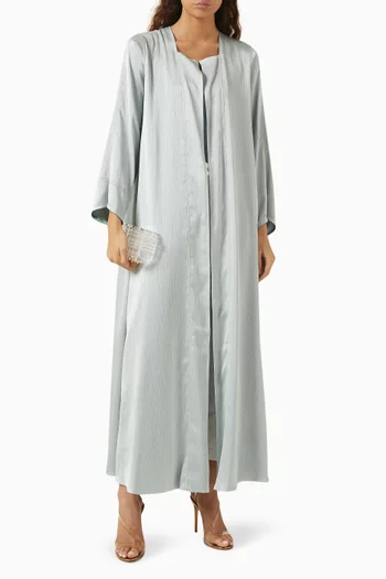 Reversible Abaya in Textured Crepe