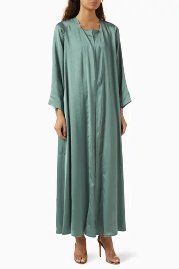 Reversible Abaya in Textured Crepe