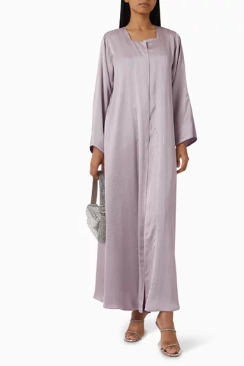 Reversible Abaya in Textured Crepe