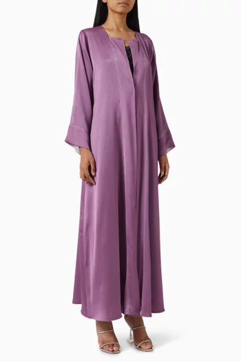 Reversible Abaya in Textured Crepe