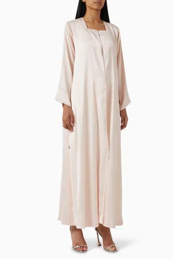 Reversible Abaya in Textured Crepe