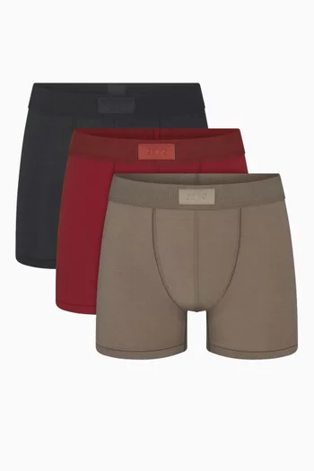 Cotton 3" Boxer Briefs, Set of 3