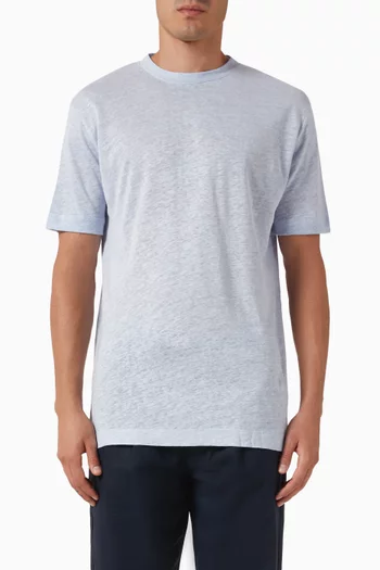 Crewneck T-shirt in Linen