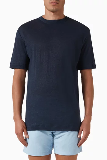 Crewneck T-shirt in Linen
