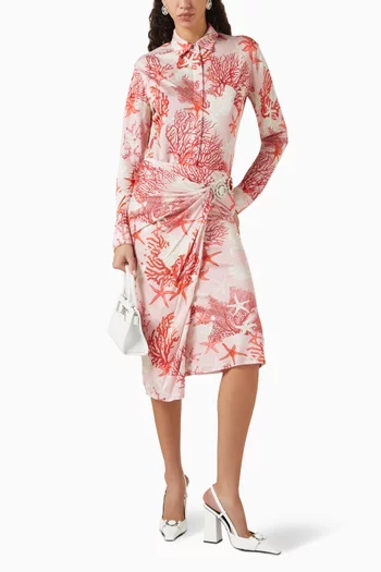 Barocco Sea Gathered Skirt in Stretch Jersey