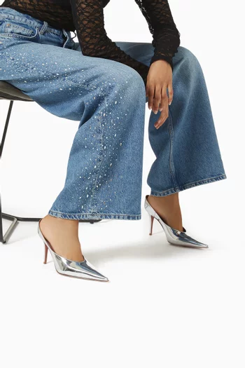 Anok 90 Mules in Mirror Leather
