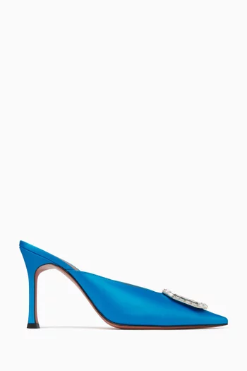 Camelia 90 Crystal Mules in Satin