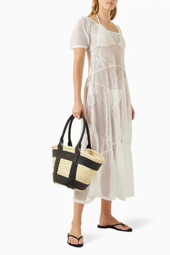 Charlotte Sheer Cover-up Dress in Cotton-blend