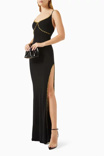Angelica Hand-beaded Maxi Dress in Viscose