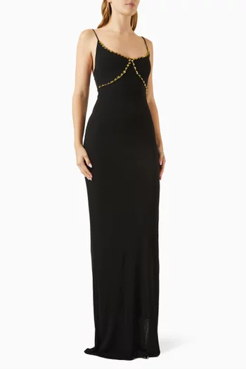 Angelica Hand-beaded Maxi Dress in Viscose