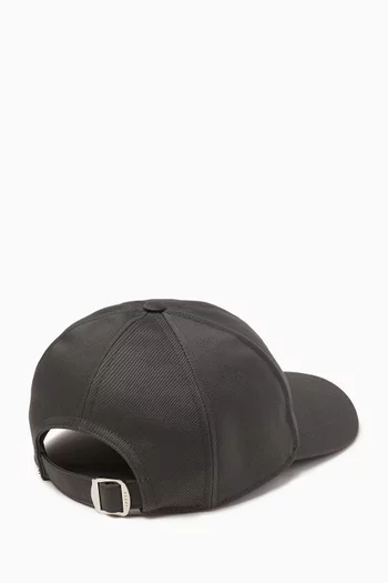 Embroidered Baseball Hat in Cotton Canvas