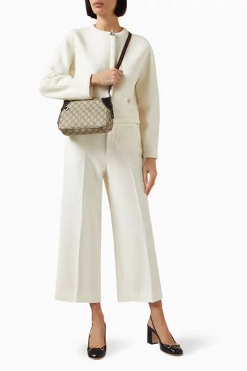 GG Emblem Small Shoulder Bag in Monogram Canvas